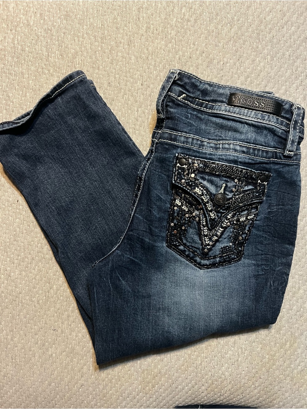 Vigoss Women's Dark Blue Capri Jeans